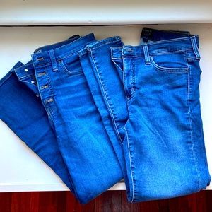 JCrew High Rise Skinny Jeans (2) pairs Size 29